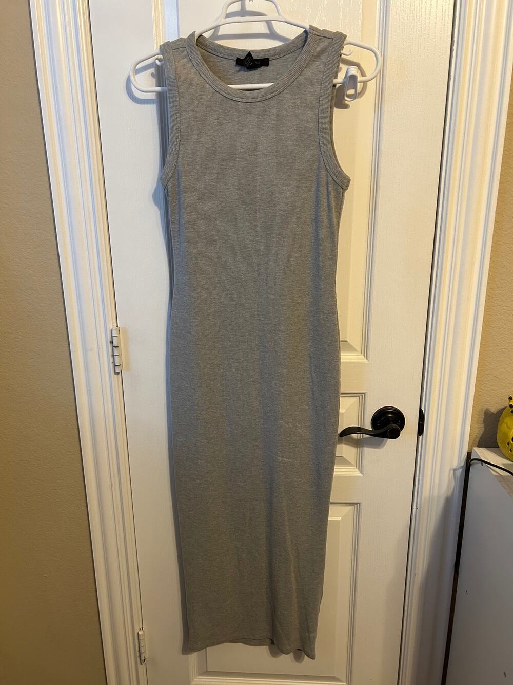 Forever 21 Heather Grey Ribbed Tank Maxi Dress - Size M